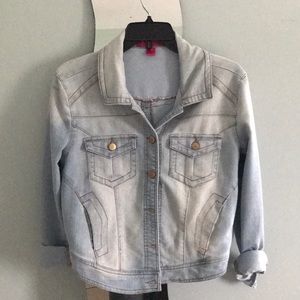 Light washed blue jean jacket